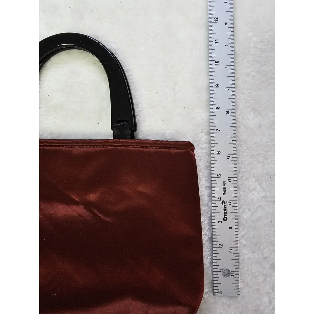 Holly-Go-Lightly Red Satin Evening Bag With Acrylic‎ Handles